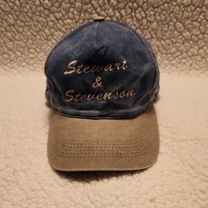 Vintage 90's Kati Stewart & Stevenson Distressed Denim Trucker Hat Ball Cap
